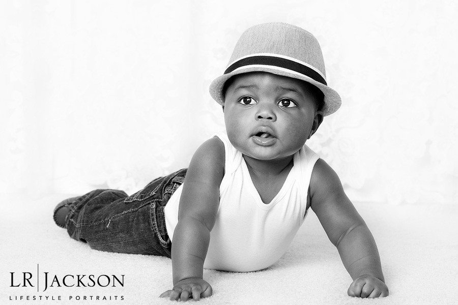 Baby wearing Fedora, Atlanta Portrait Photography