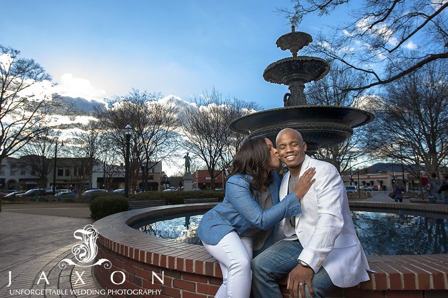 Marietta Square engagement photography session