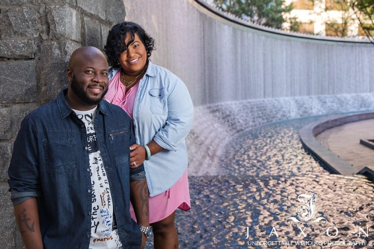 Read more about the article Woodruff Park Downtown Engagement Session | Takiya & Richie