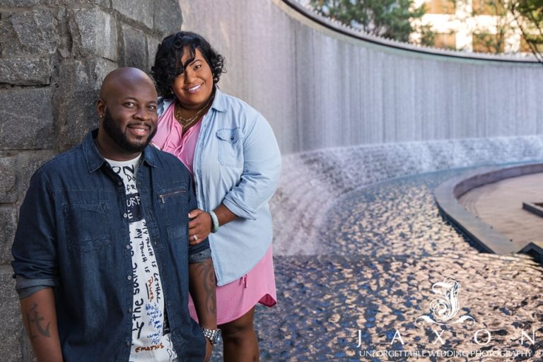Read more about the article Woodruff Park Downtown Engagement Session | Takiya & Richie